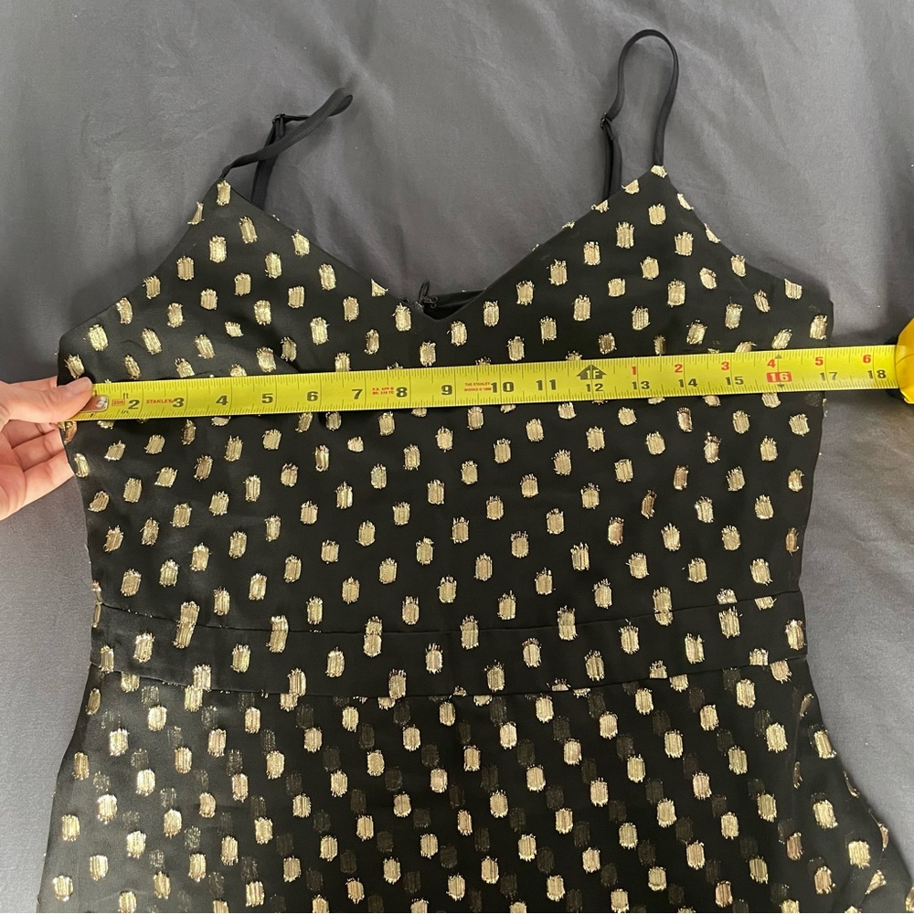 Banana Republic Black Gold Dress Size 4 - Picture 6 of 6